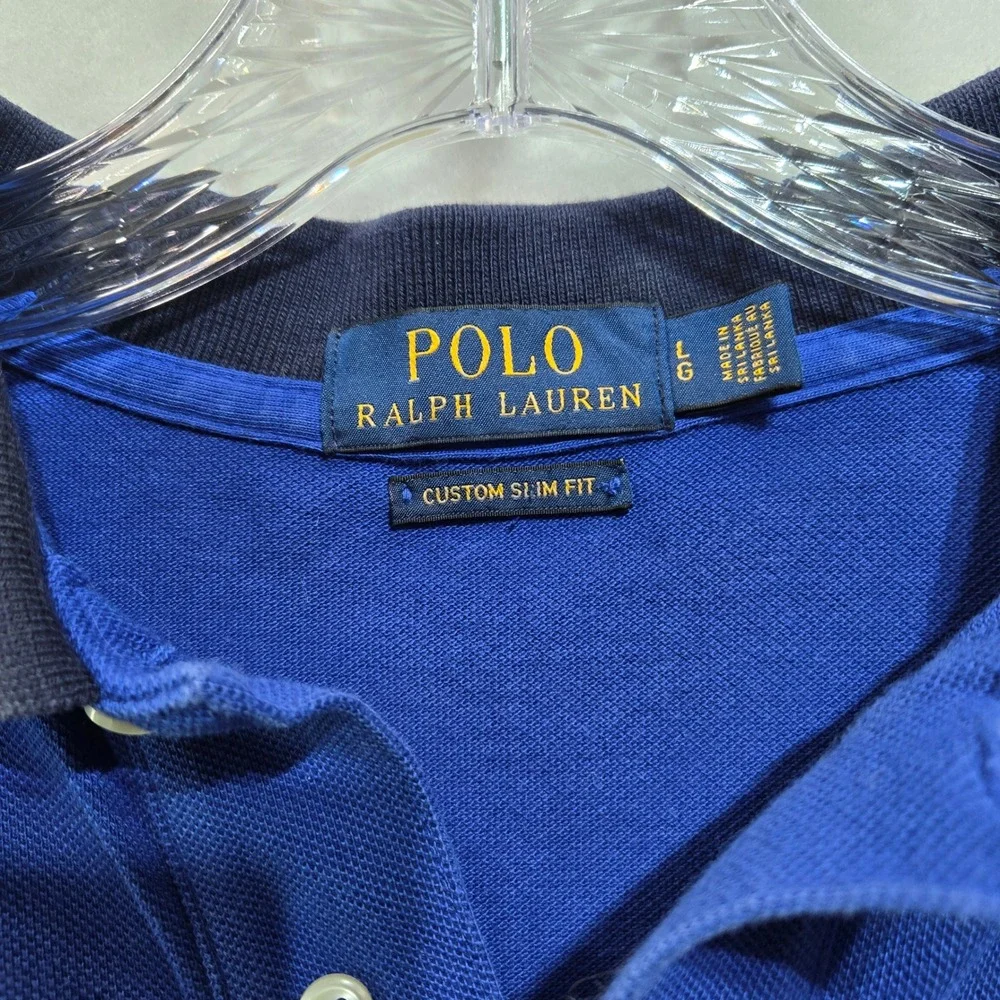 Polo Ralph Lauren Polo Crest Large Blue Big Pony Crest Custom Slim Fit 1065